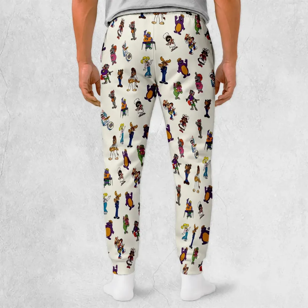 80s Pizza Time Theater Chuck E Cheese Sweatpants - 2