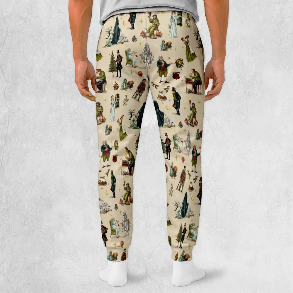 A Christmas Carol Characters Pattern Sweatpants - 2