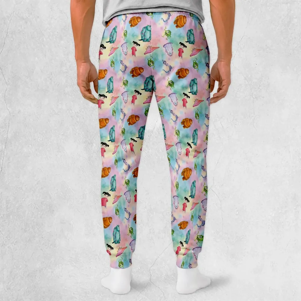 Watercolor Monsters Friends Sweatpants - 2