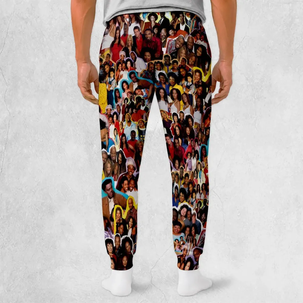 Old Black Sitcom Shows Collage Sweatpants - 2