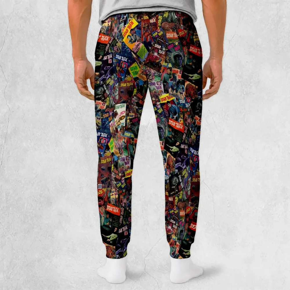 Vintage 1970s Star Trek Comic Books Collage Sweatpants - 2
