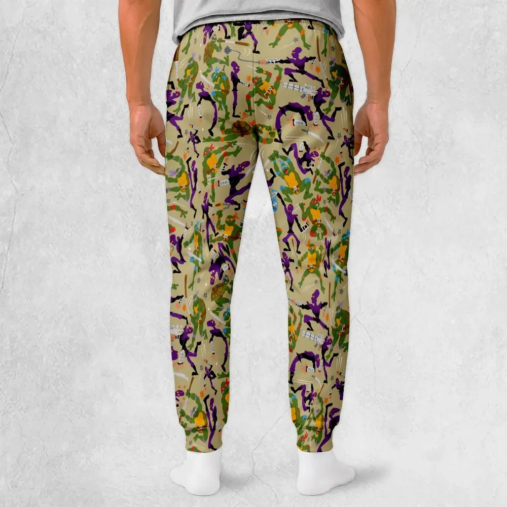 Green and Purple Battle TMNT Sweatpants - 2