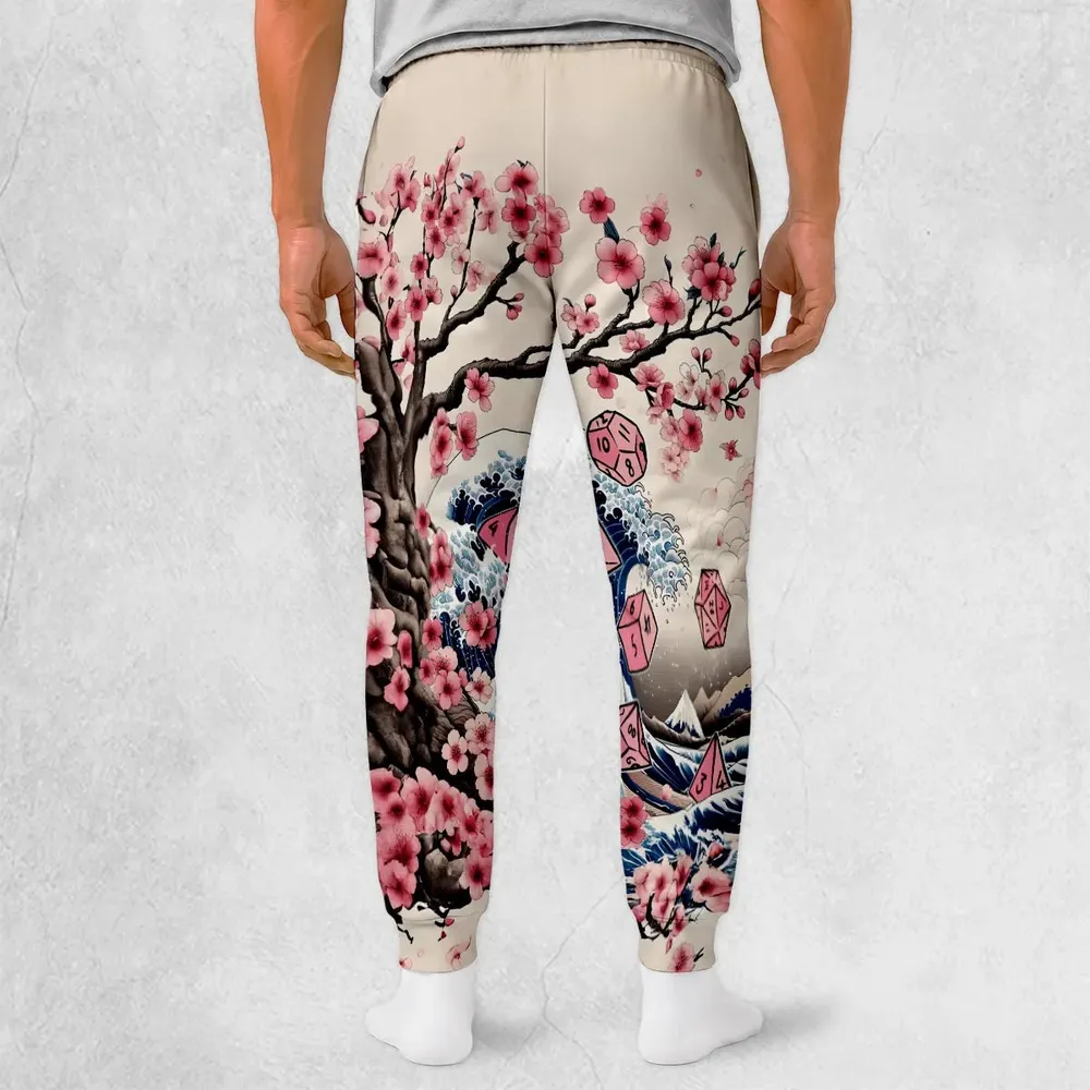 Pink Flower Dice DnD Sweatpants - 2