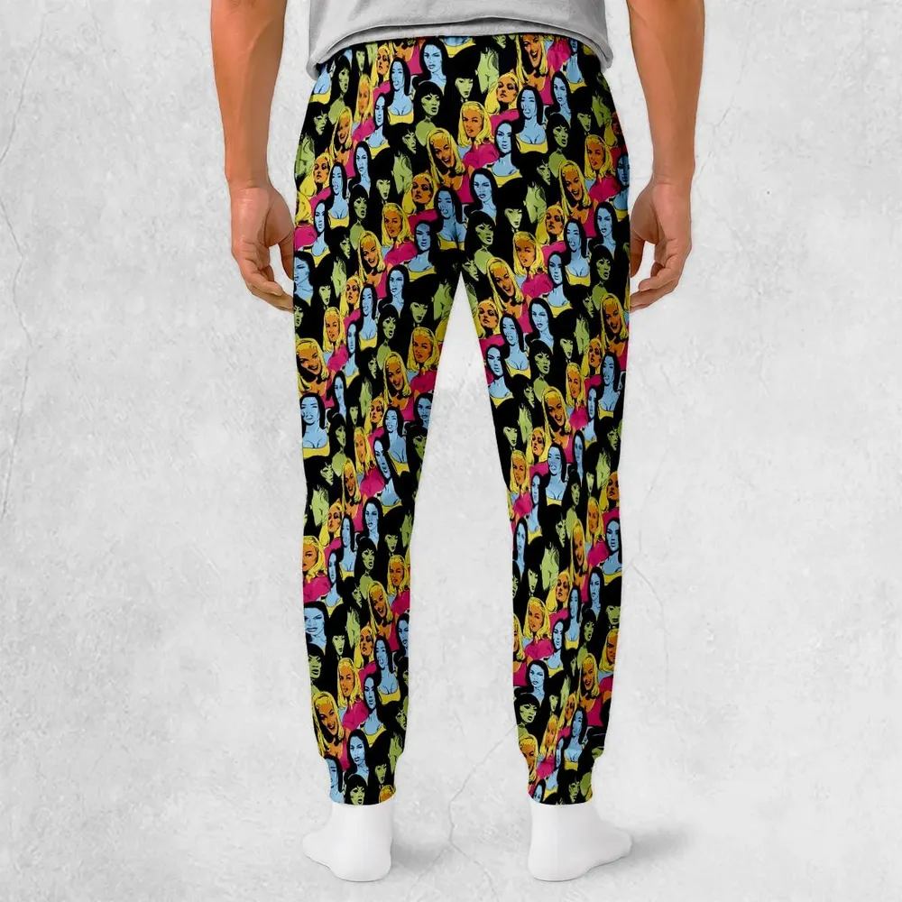 Retro Superwomen Belted Buckled and Booted Sweatpants - 2