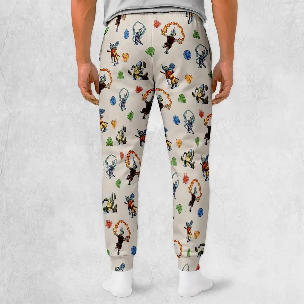 Water Earth Fire Air Bender Futurama Sweatpants - 2