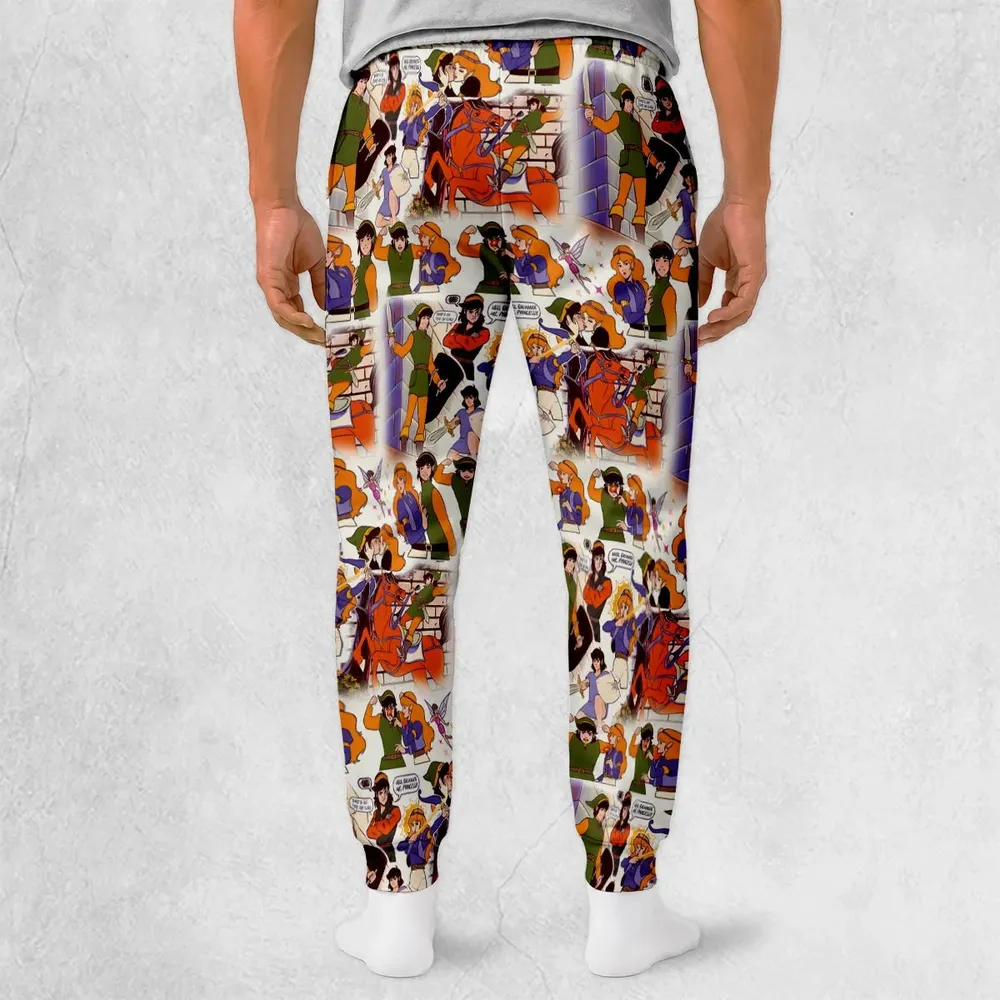 Link And Princess Zelda The Legend Of Zelda Animated Sweatpants - 2