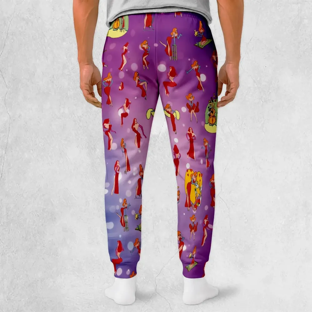 Red Hot Jessica Rabbit Who Framed Roger Rabbit Sweatpants - 2