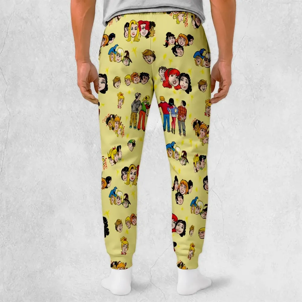 Nostalgic Cartoons in Archie Style Sweatpants - 2