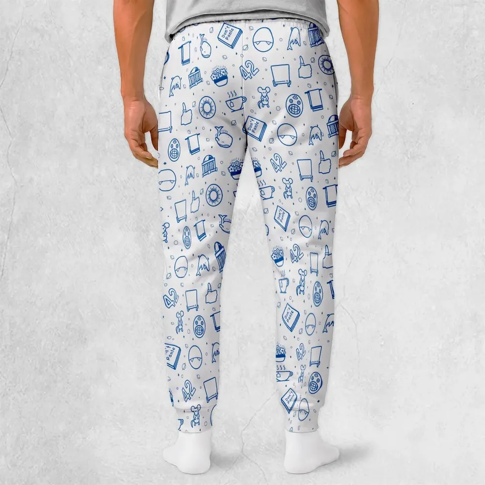 Don't Panic Life 42 The Hitchhiker's Guide to the Galaxy Sweatpants - 2