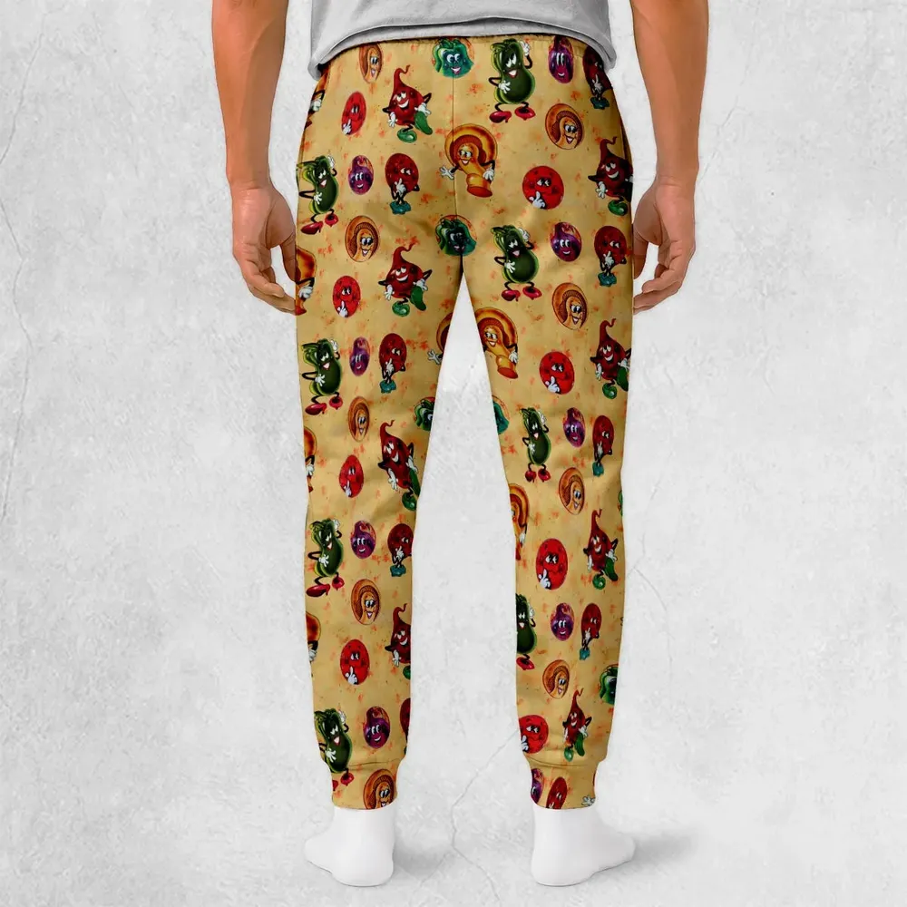 Old Board Game Pizza Party Sweatpants - 2