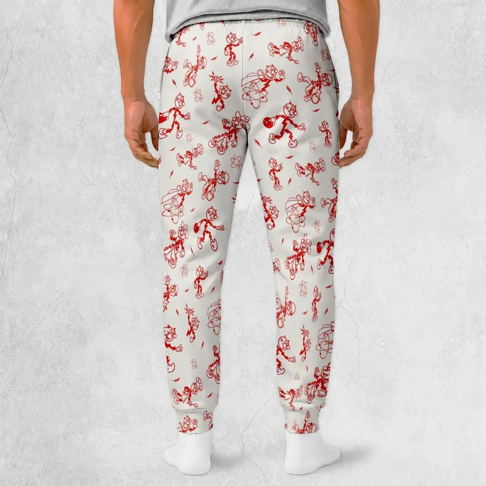 Vintage Style Nostalgic Reddy Kilowatt Sweatpants - 2