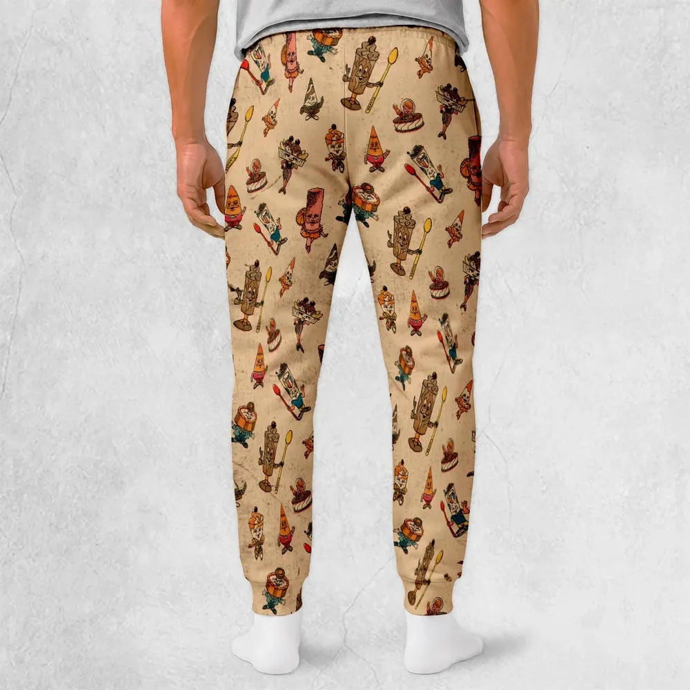 Retro Dessert Mascots Carvel comic book Ice Cream Sweatpants - 2