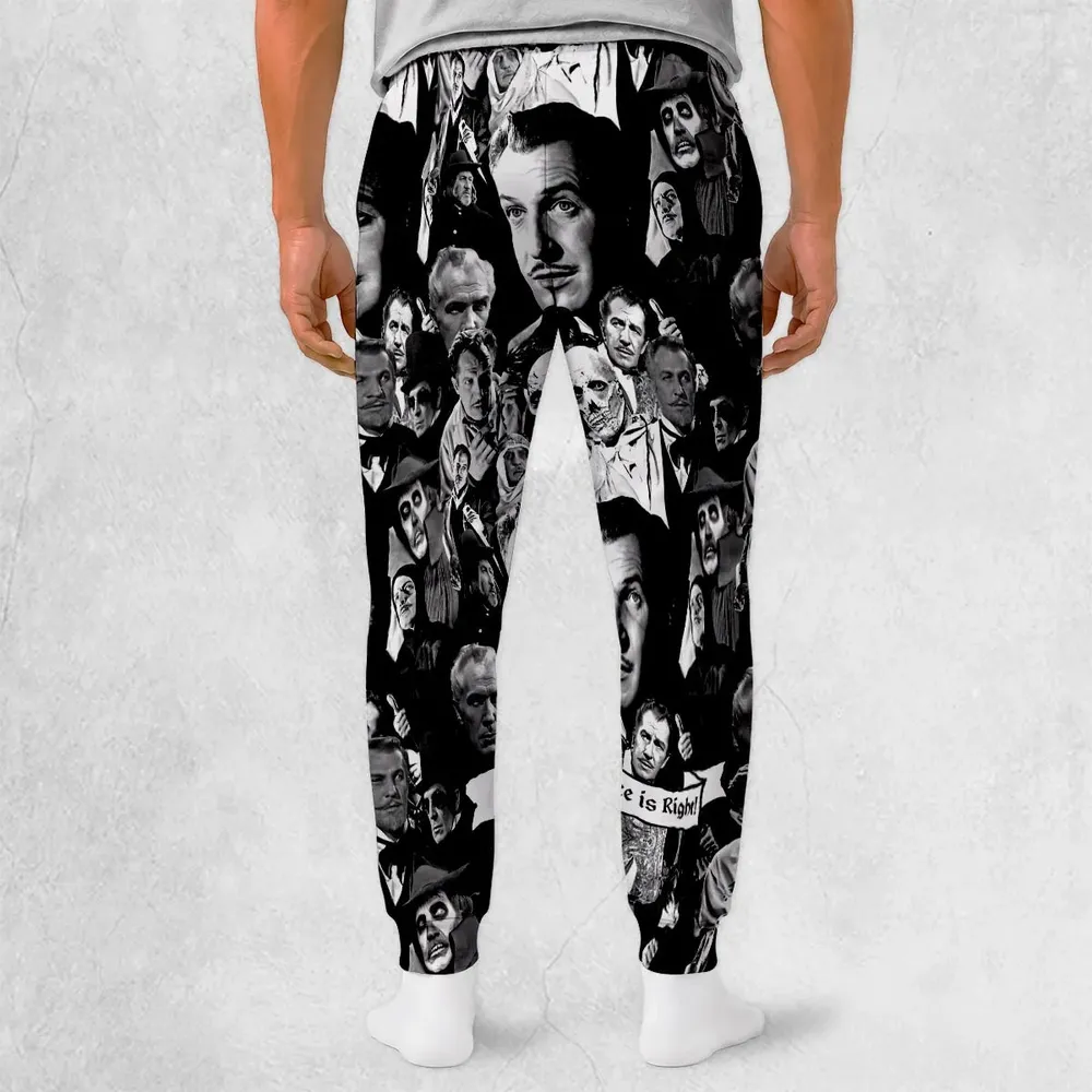 Horror Characters The Many Faces Of Vincent Price Sweatpants - 2