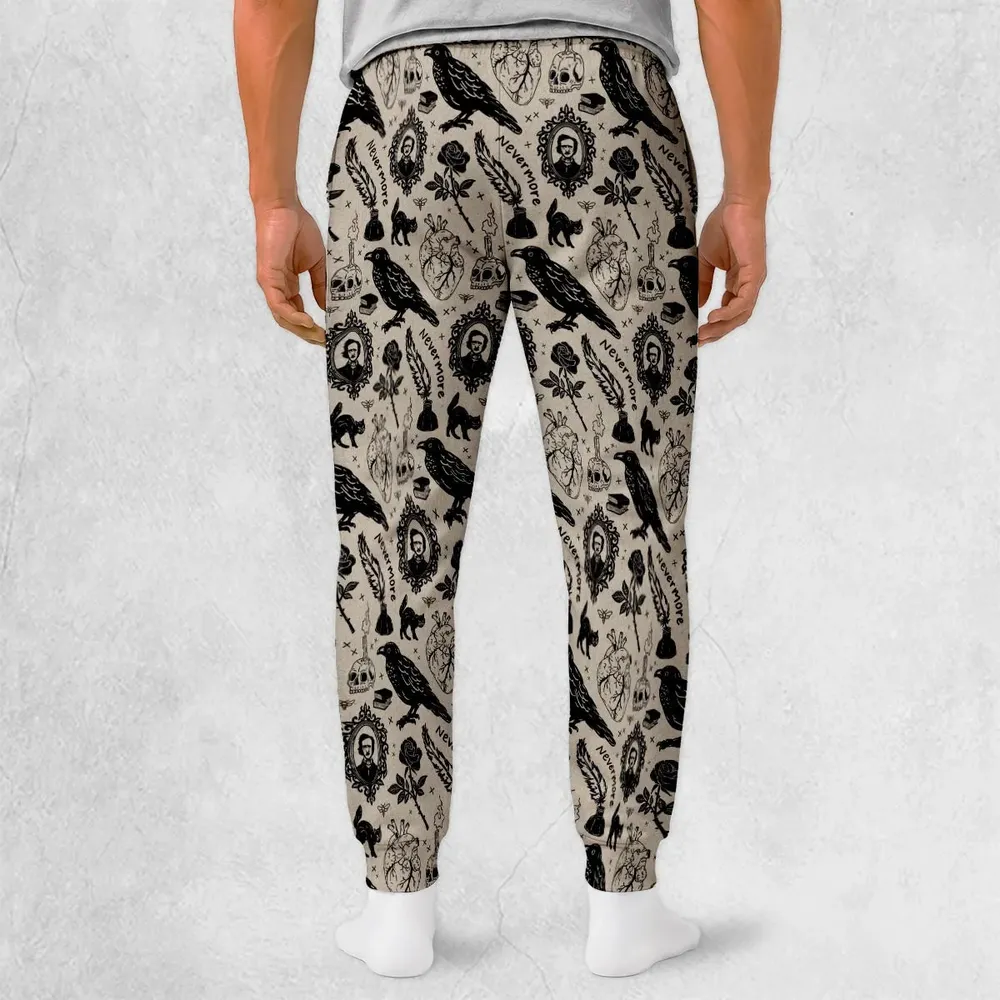 The Raven Nevermore Edgar Allan Poe Sweatpants - 2