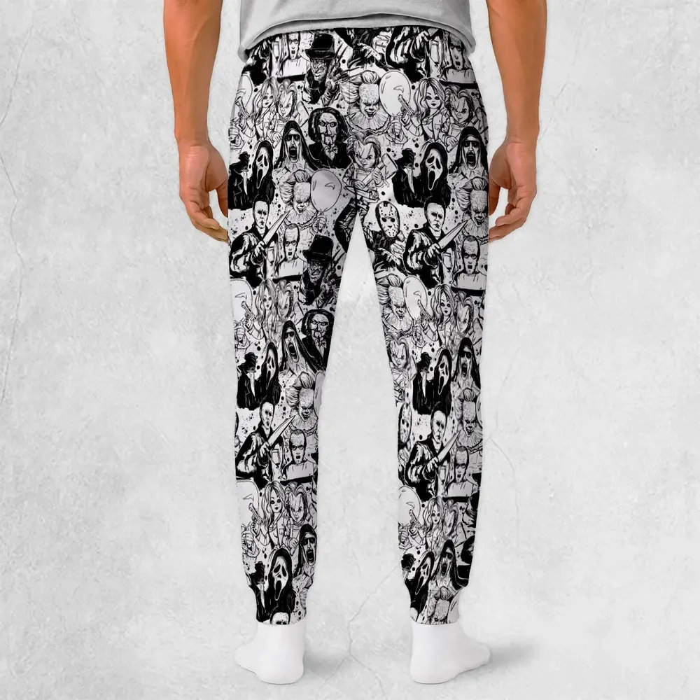 Horror Movie Seamless Pattern Sweatpants - 2