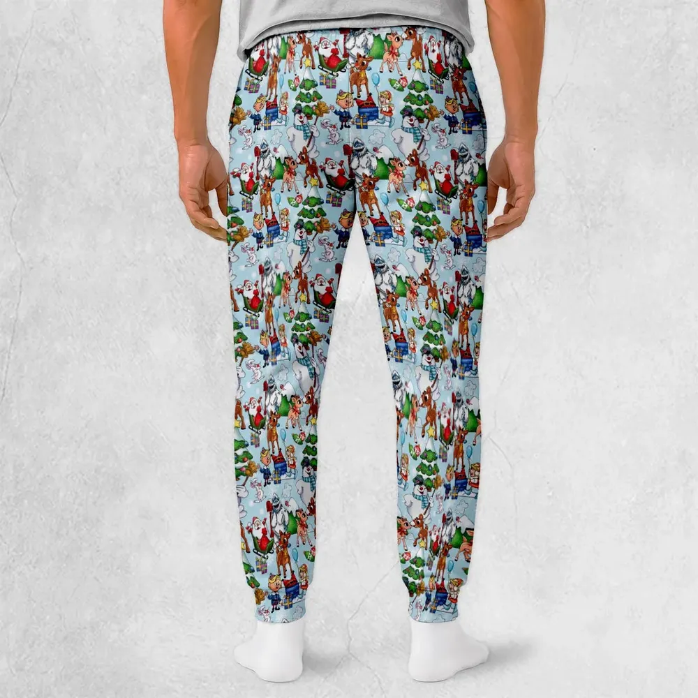 Rudolph And Snowman Sweatpants - 2