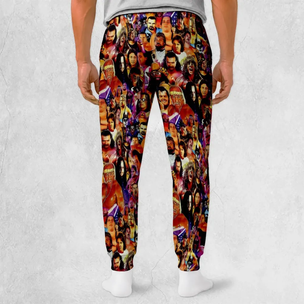 80s 90s Superstars of Wrestling Sweatpants - 2
