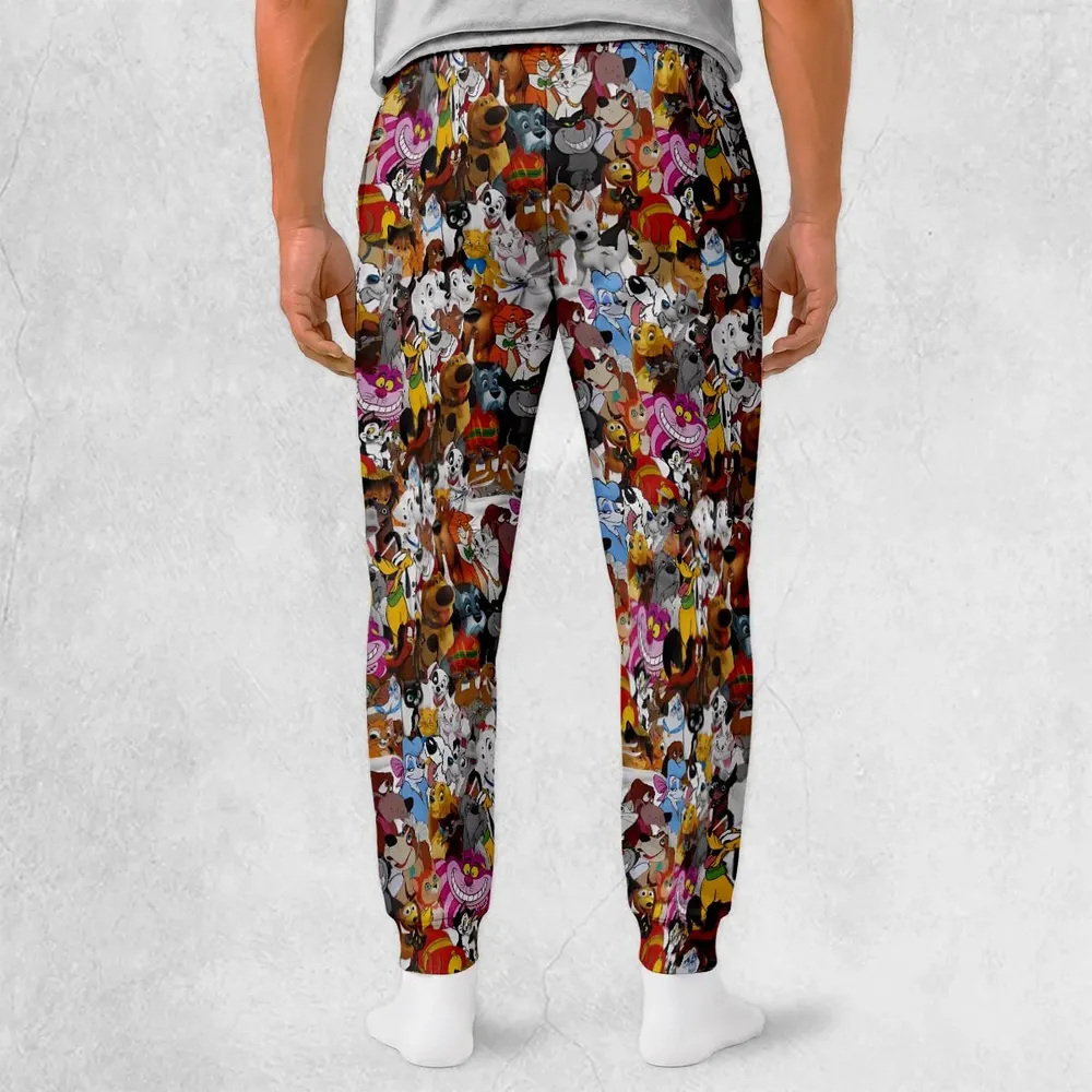 Dog and Cat Collage Sweatpants - 2