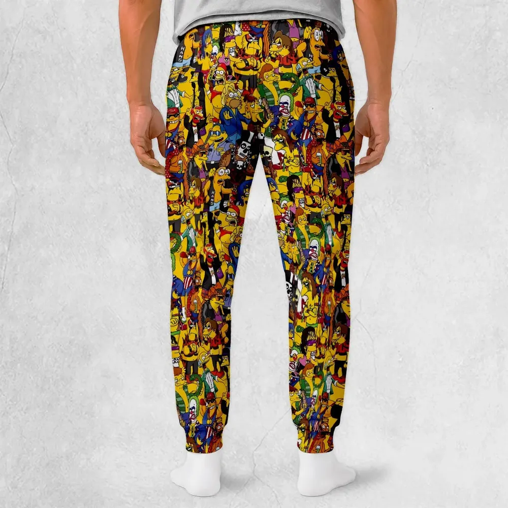 Simpsons as 80s Wrestlers Sweatpants - 2