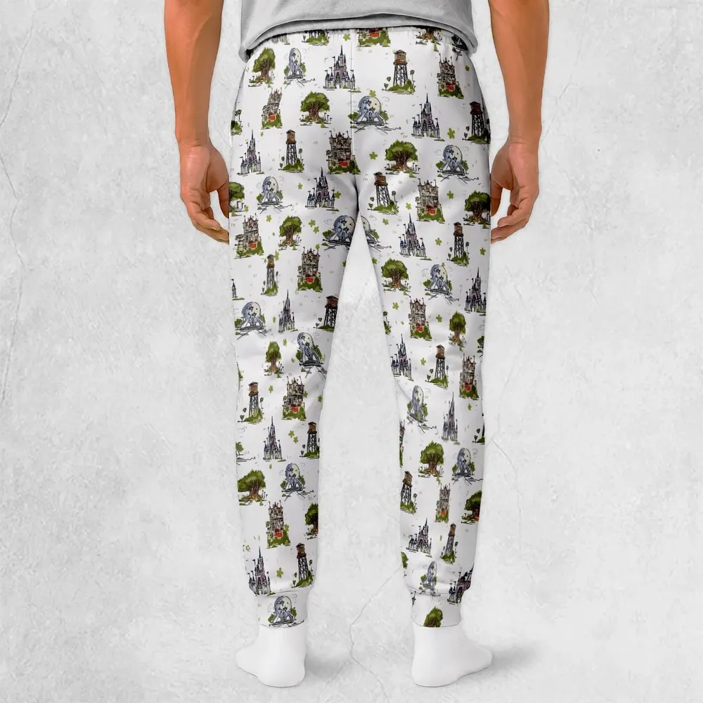 Theme Park Collage Sweatpants - 2