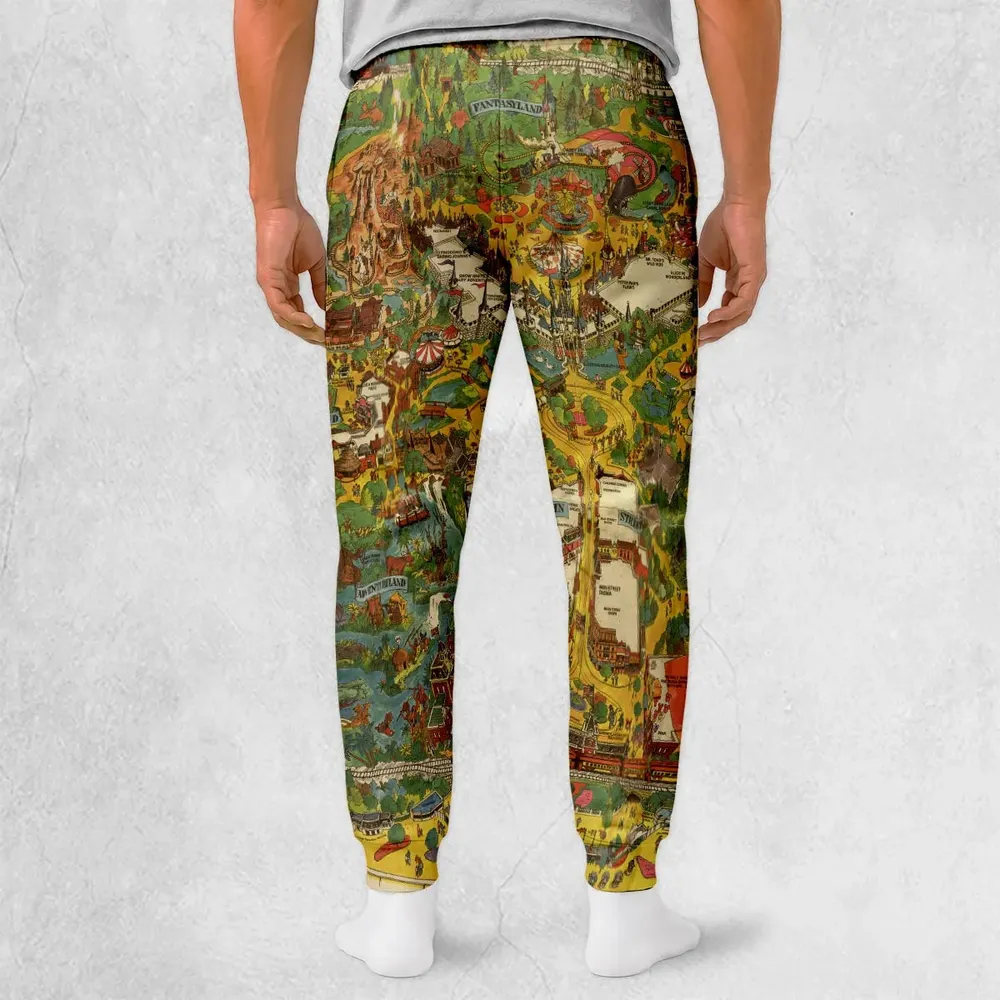 Disneyland Vintage Map- 80s 90s Sweatpants - 2
