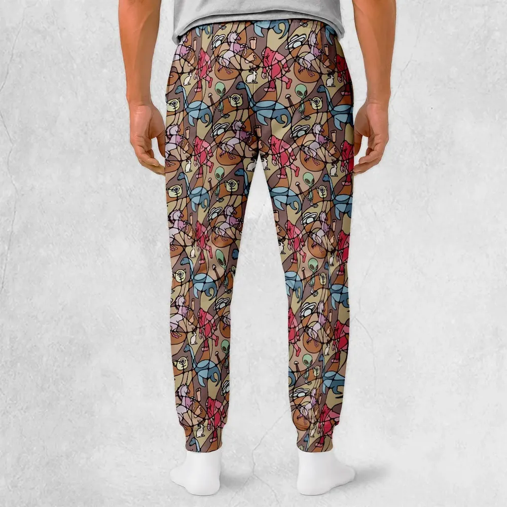 Mythical Creatures Stained Glass  Sweatpants - 2