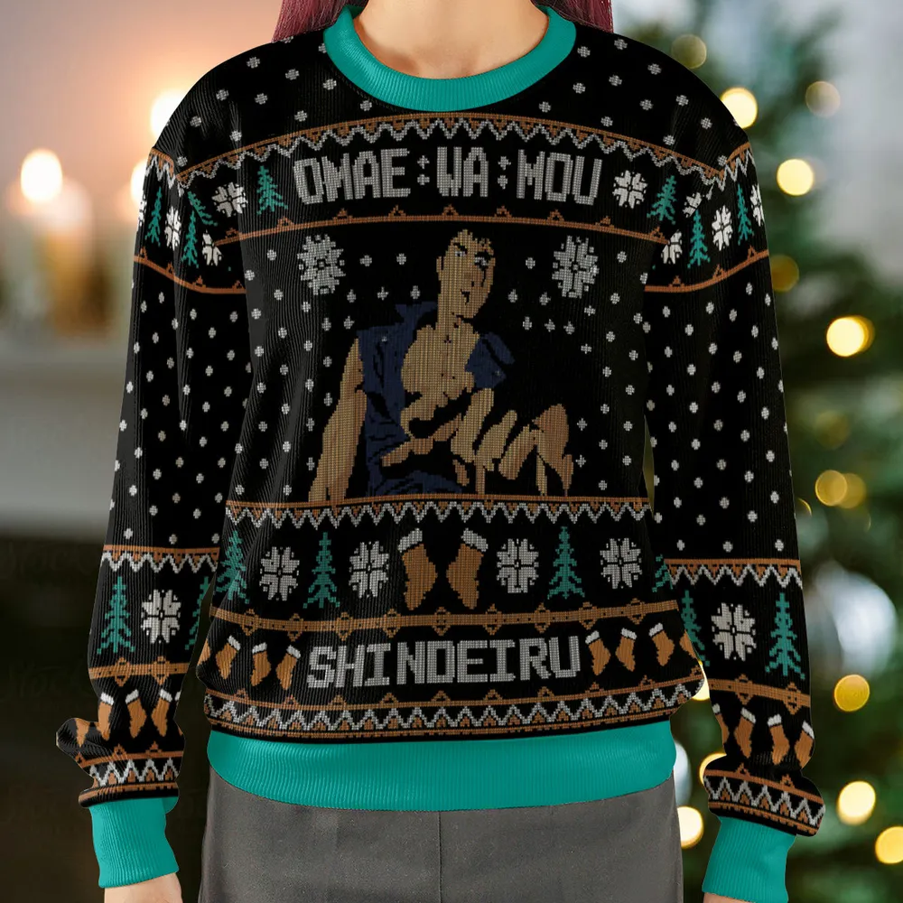 Fist of the North Star Ugly Christmas Sweatshirt - 3