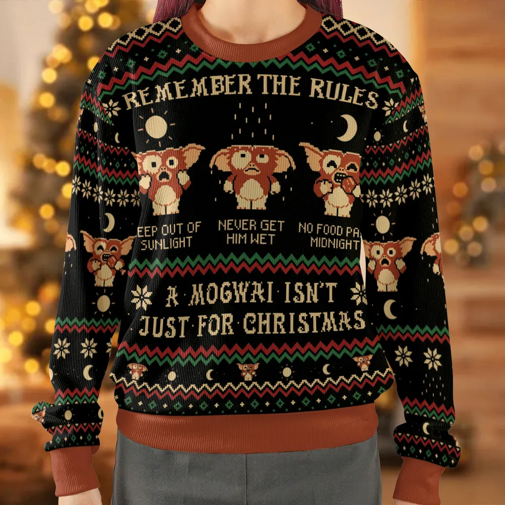 A Mogwai Isn't Just For Christmas Ugly Christmas Sweatshirt - 2
