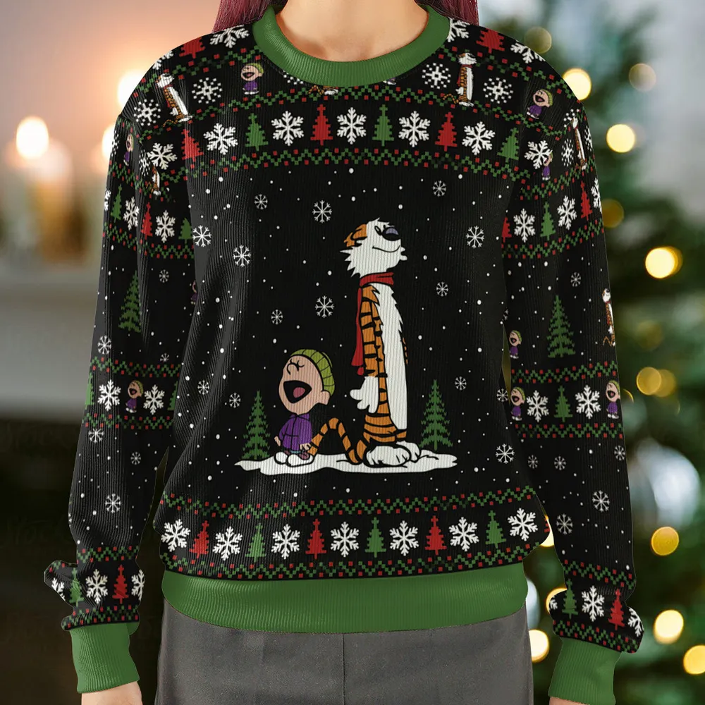 Happy face Ugly Christmas Sweatshirt - 2