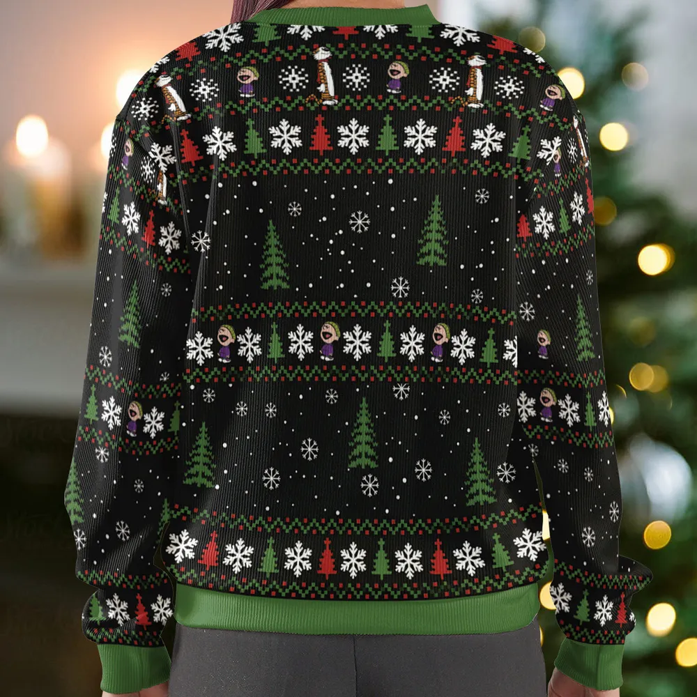 Happy face Ugly Christmas Sweatshirt - 3