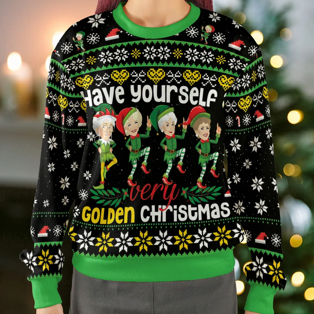 Golden Christmas Ugly Christmas Sweatshirt - 2
