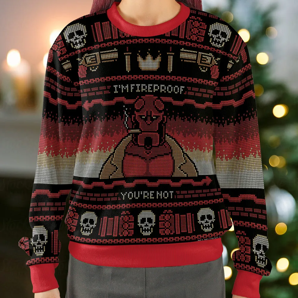 I'm Fireproof Ugly Christmas Sweatshirt - 2