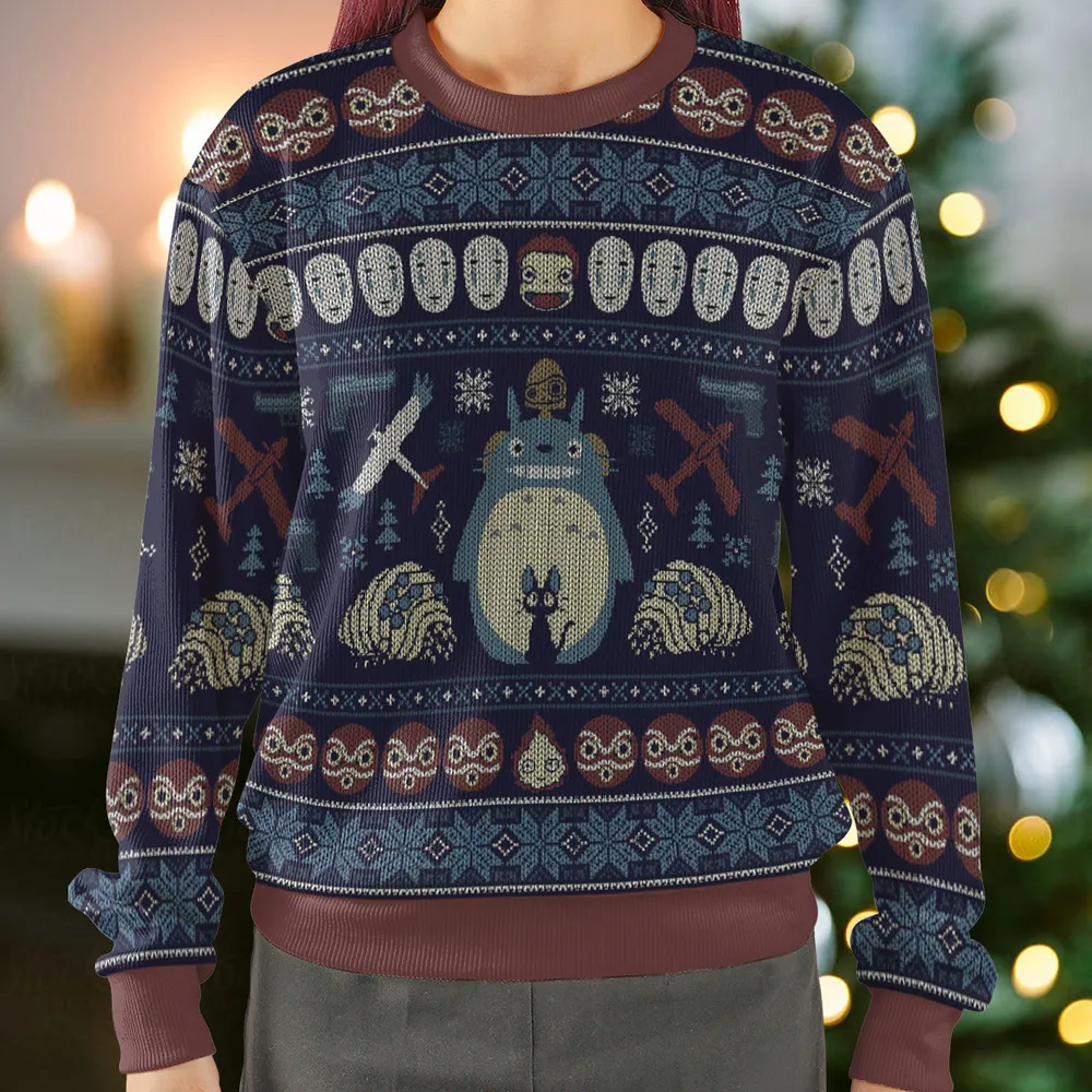A Very Anime Christmas Ugly Christmas Sweatshirt - 2