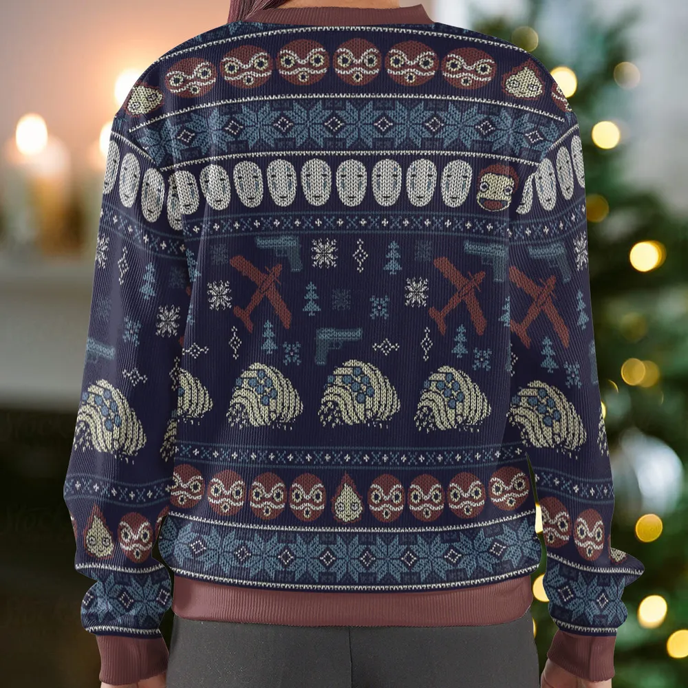 A Very Anime Christmas Ugly Christmas Sweatshirt - 3