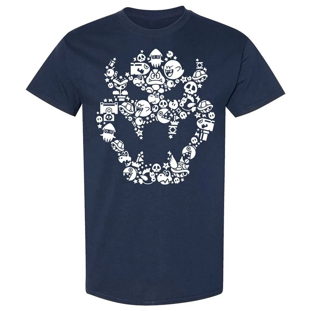 Bowser's skull face - Navy - 2