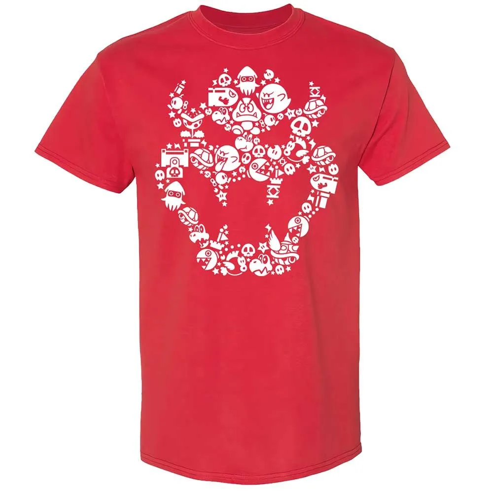 Bowser's skull face - Red - 10