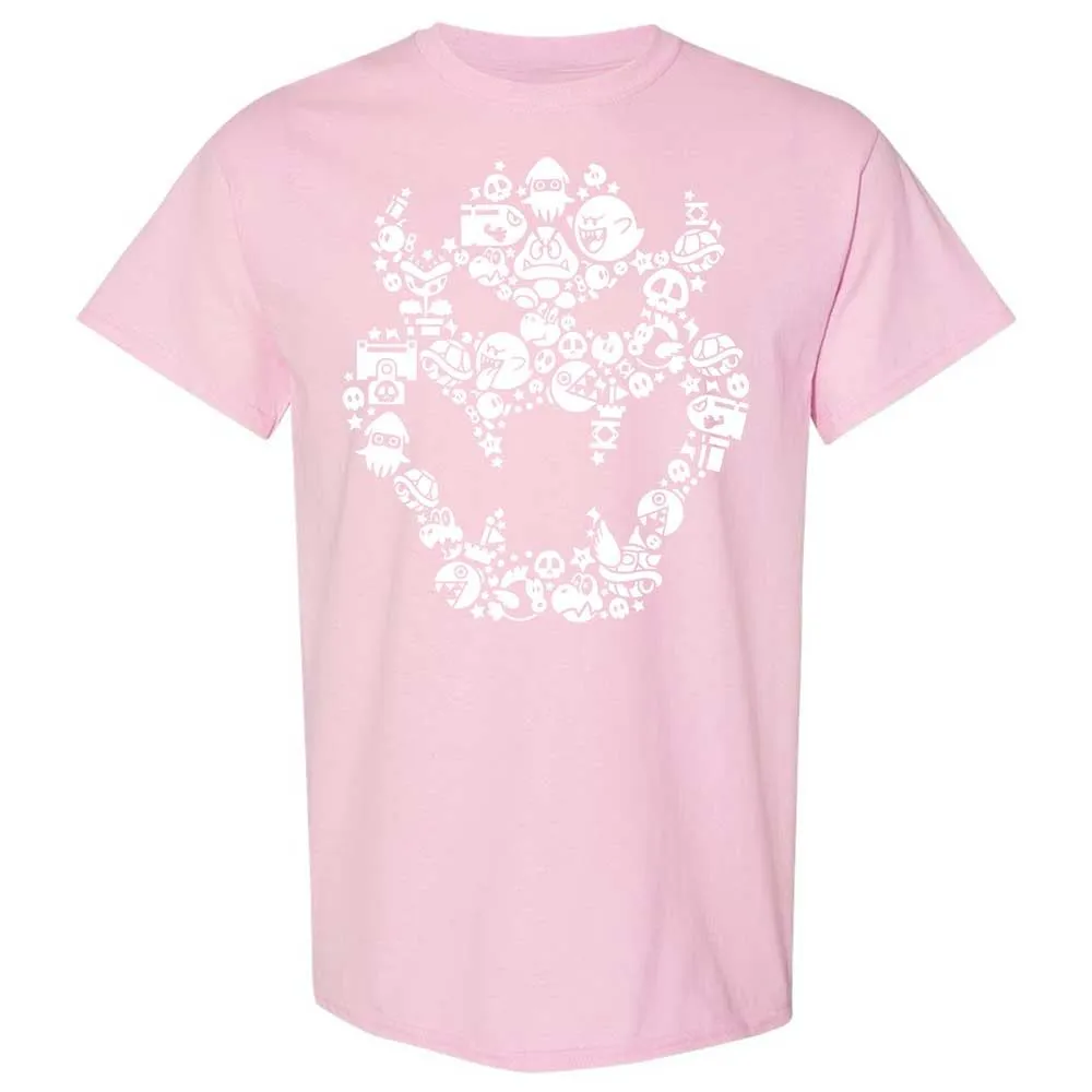 Bowser's skull face - Light Pink - 14