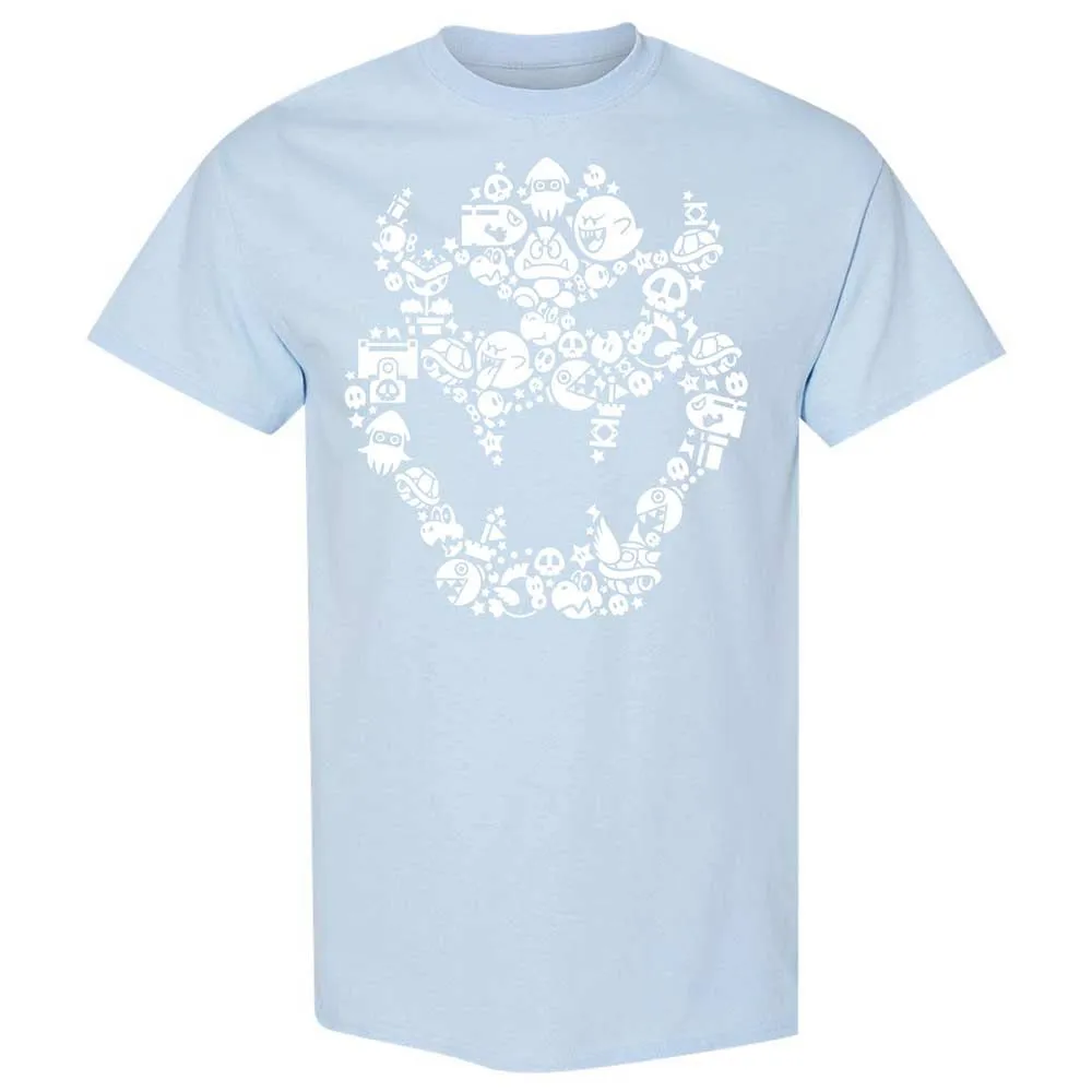 Bowser's skull face - Light Blue - 20