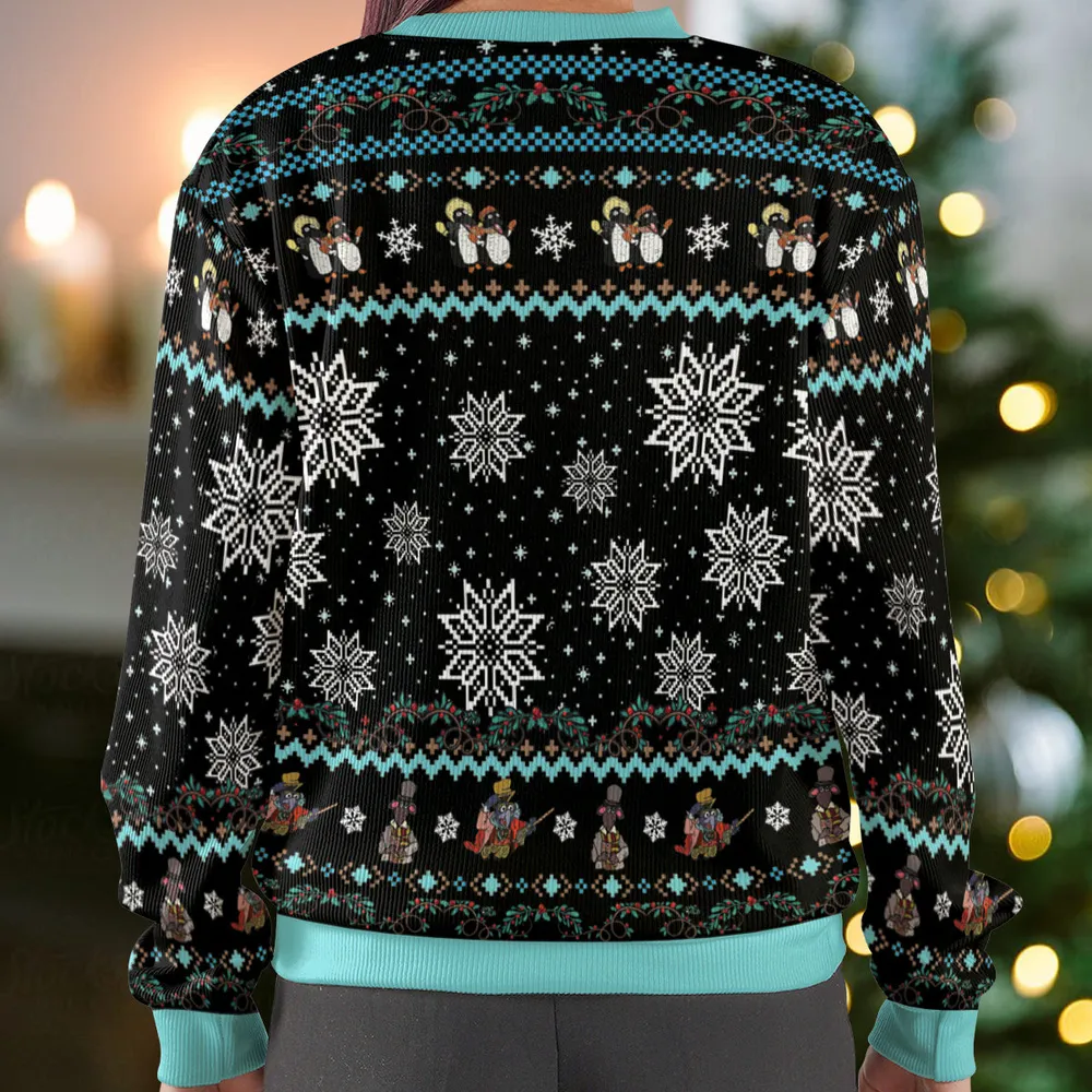 Here For The Food Ugly Christmas Sweatshirt - 3