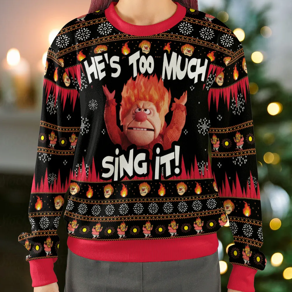 He's Too Much Ugly Christmas Sweatshirt - 2